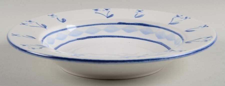 Classic Blues Rim Soup Bowl by Hartstone-1