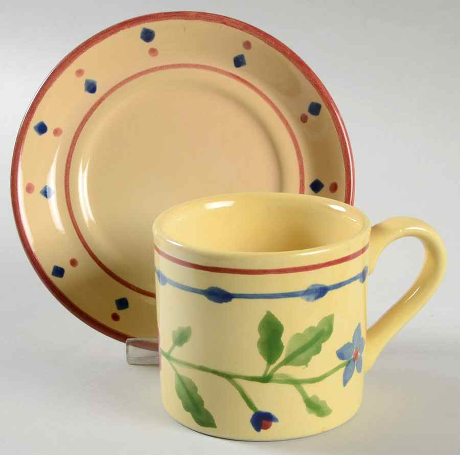 Meadow Flat Cup & Saucer Set by Hartstone-1