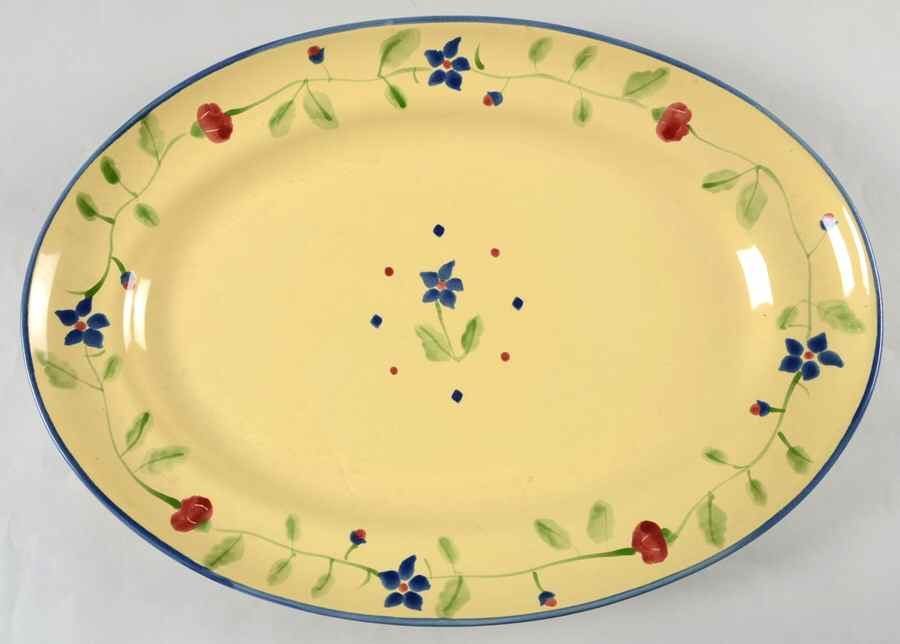 Meadow 16" Oval Serving Platter by Hartstone-1