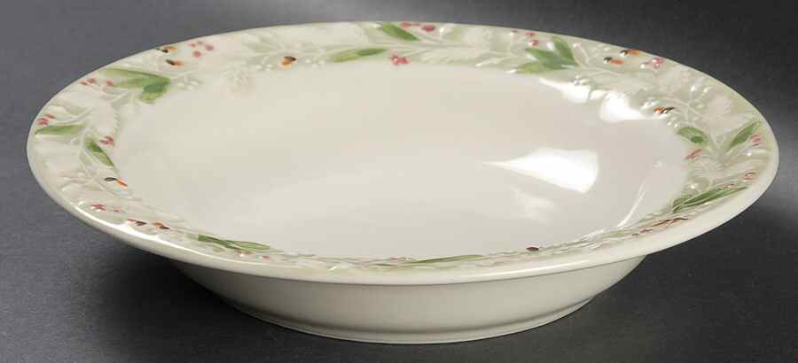 Winter Garden Rim Soup Bowl by Hartstone-1