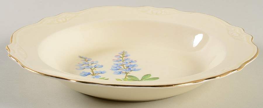 Blue Bonnet Rim Soup Bowl by Homer Laughlin -1
