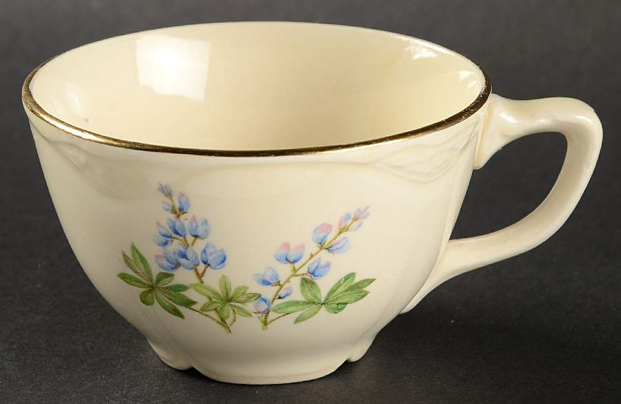 Blue Bonnet Flat Cup by Homer Laughlin -1
