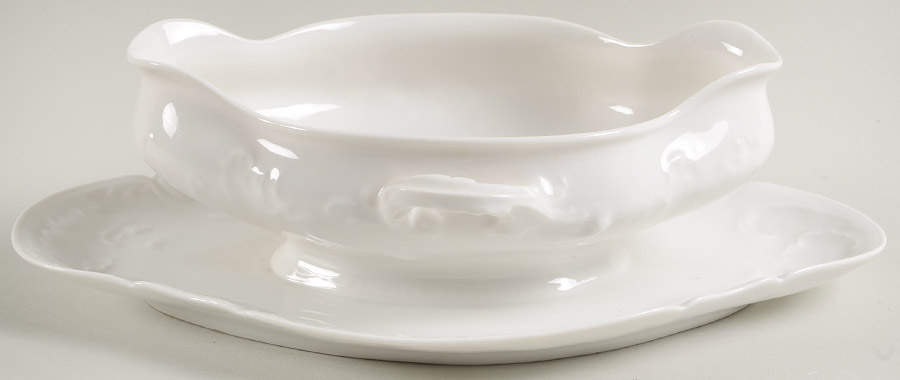 Schleiger 120 Gravy Boat with Attached Underplate by Haviland-1