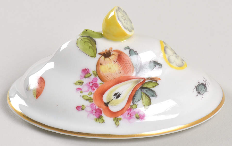 Fruit & Flowers Lid for Mini Tureen by Herend-1