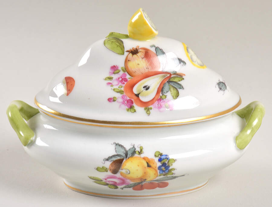 Fruit & Flowers Mini Tureen & Lid by Herend-1