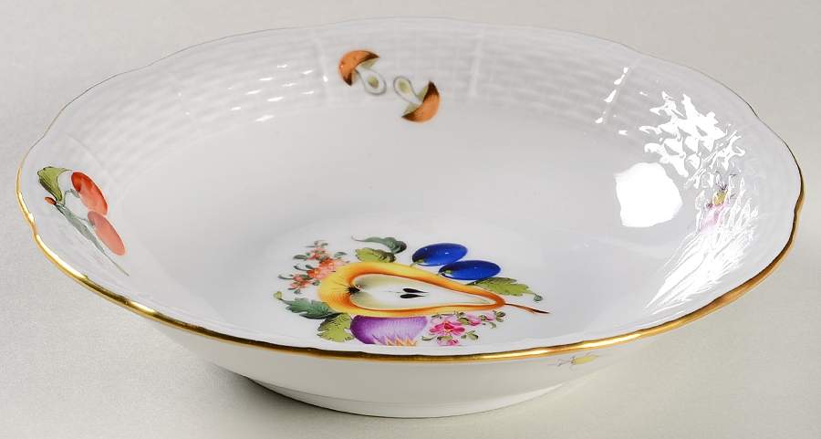 Fruit & Flowers Fruit/Dessert (Sauce) Bowl by Herend-1