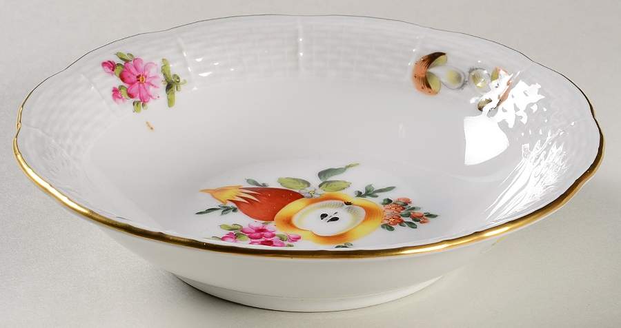 Fruit & Flowers Fruit/Dessert (Sauce) Bowl by Herend-1