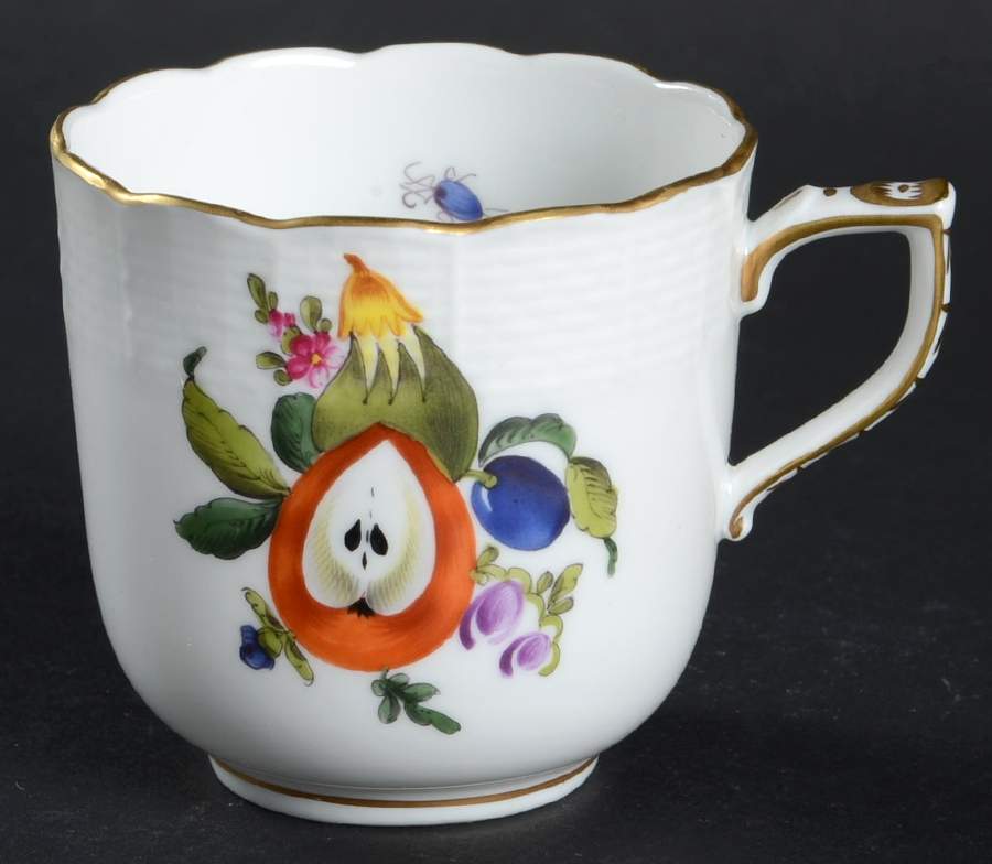 Fruit & Flowers Flat Demitasse Cup by Herend-1