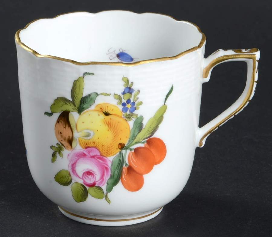 Fruit & Flowers Flat Demitasse Cup by Herend-1