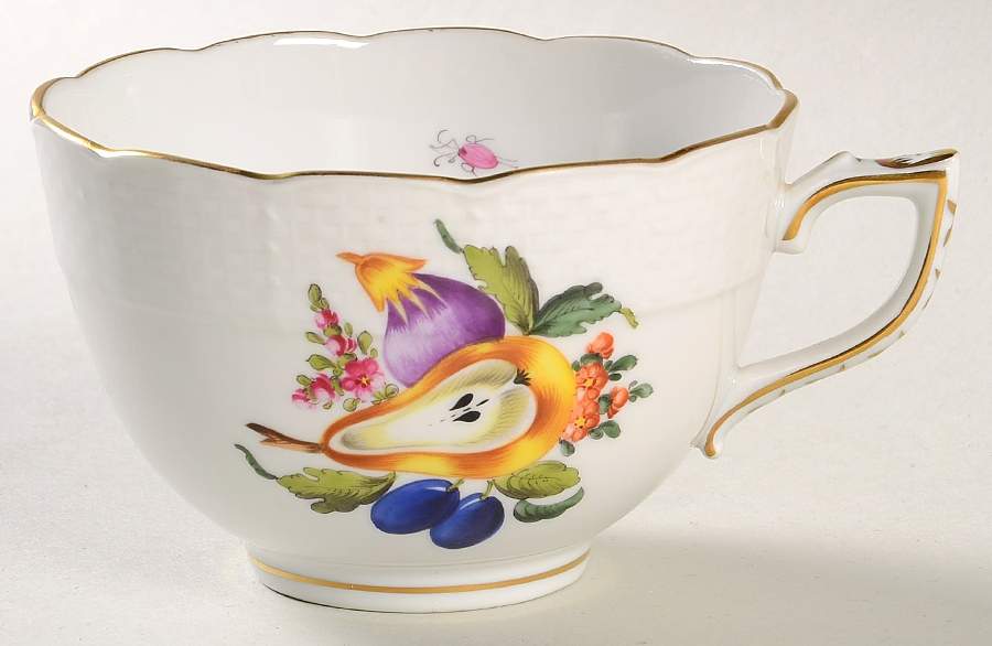 Fruit & Flowers Breakfast Cup by Herend-1