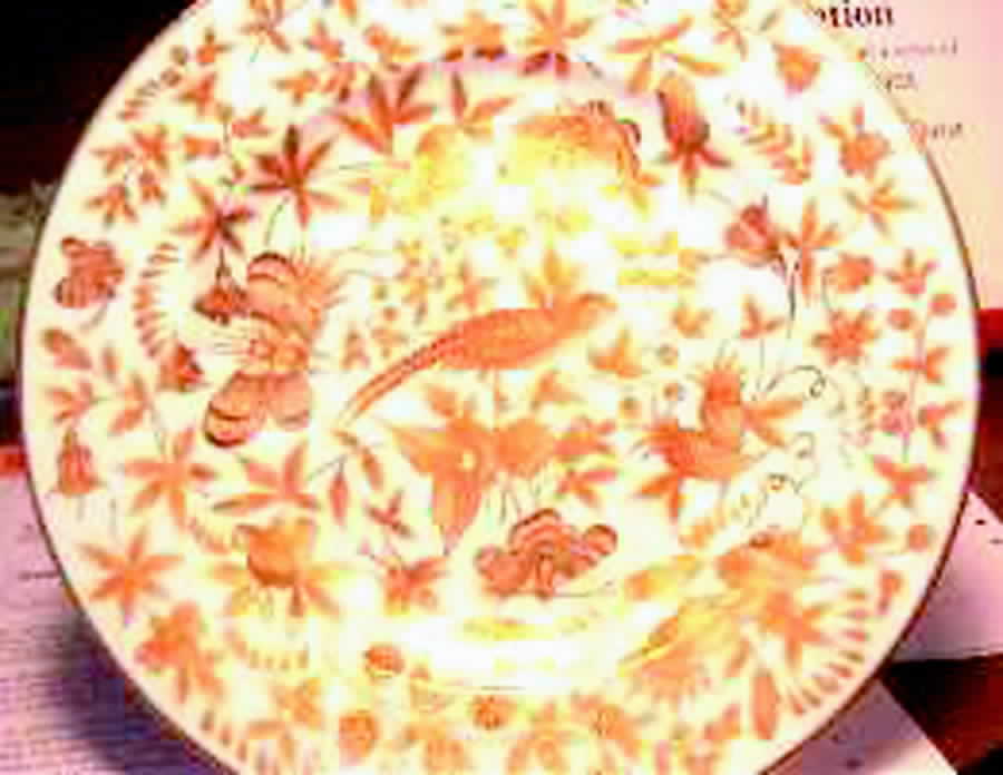 Jardin Zoologique Copper Dinner Plate by Herend-1