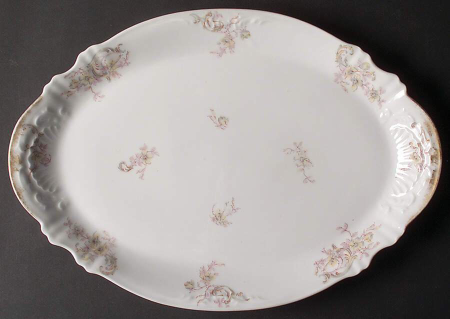 H1022 15" Oval Serving Platter by Haviland-1