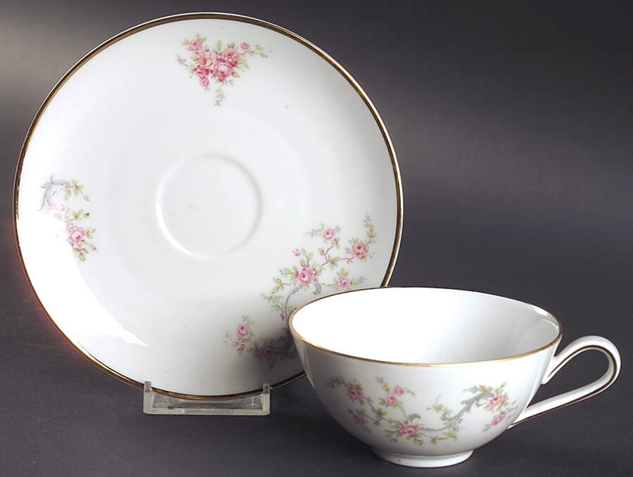 8159 (Favorit) Flat Cup & Saucer Set by Hutschenreuther-1