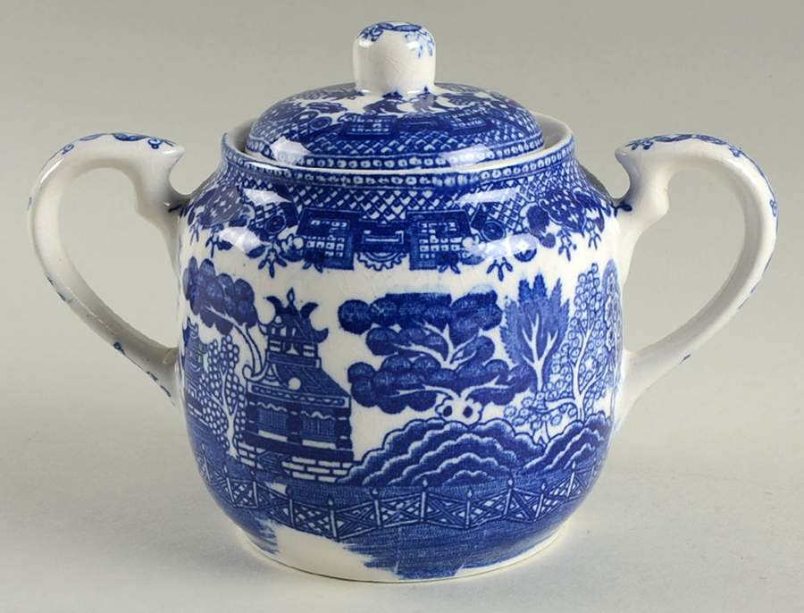 Blue Willow Sugar Bowl & Lid by House of Blue Willow-1
