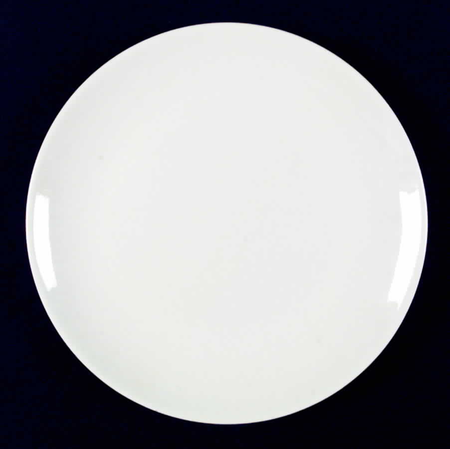 Rhythm White Luncheon Plate by Homer Laughlin -1