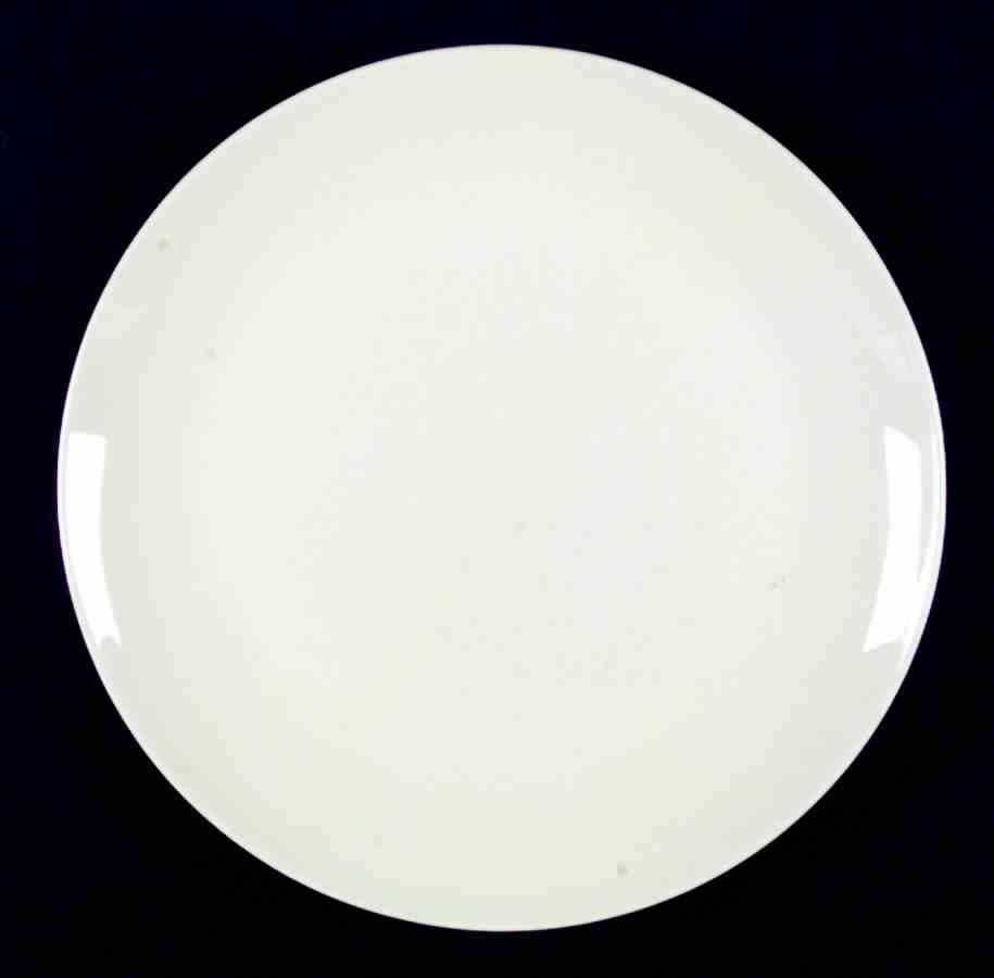 Rhythm White Dinner Plate by Homer Laughlin -1