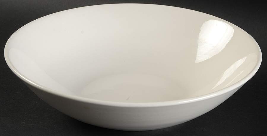 Rhythm White 8" Round Vegetable Bowl by Homer Laughlin -1