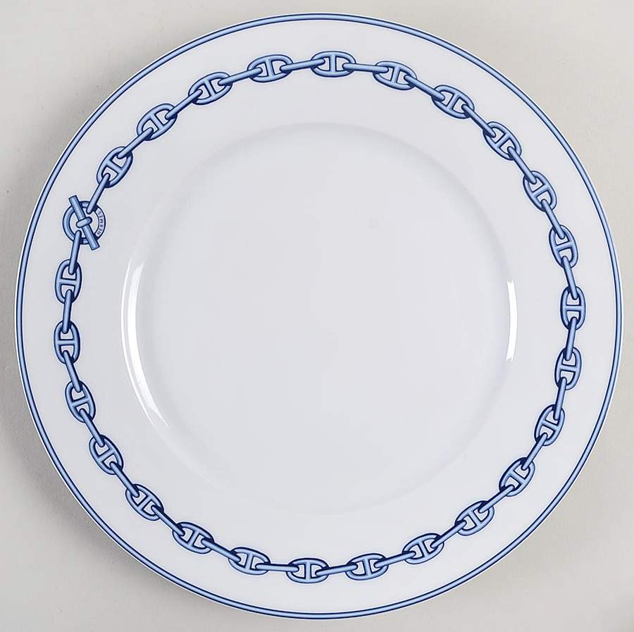 Chaine D'Ancre (Blue) Dinner Plate by Hermes-1