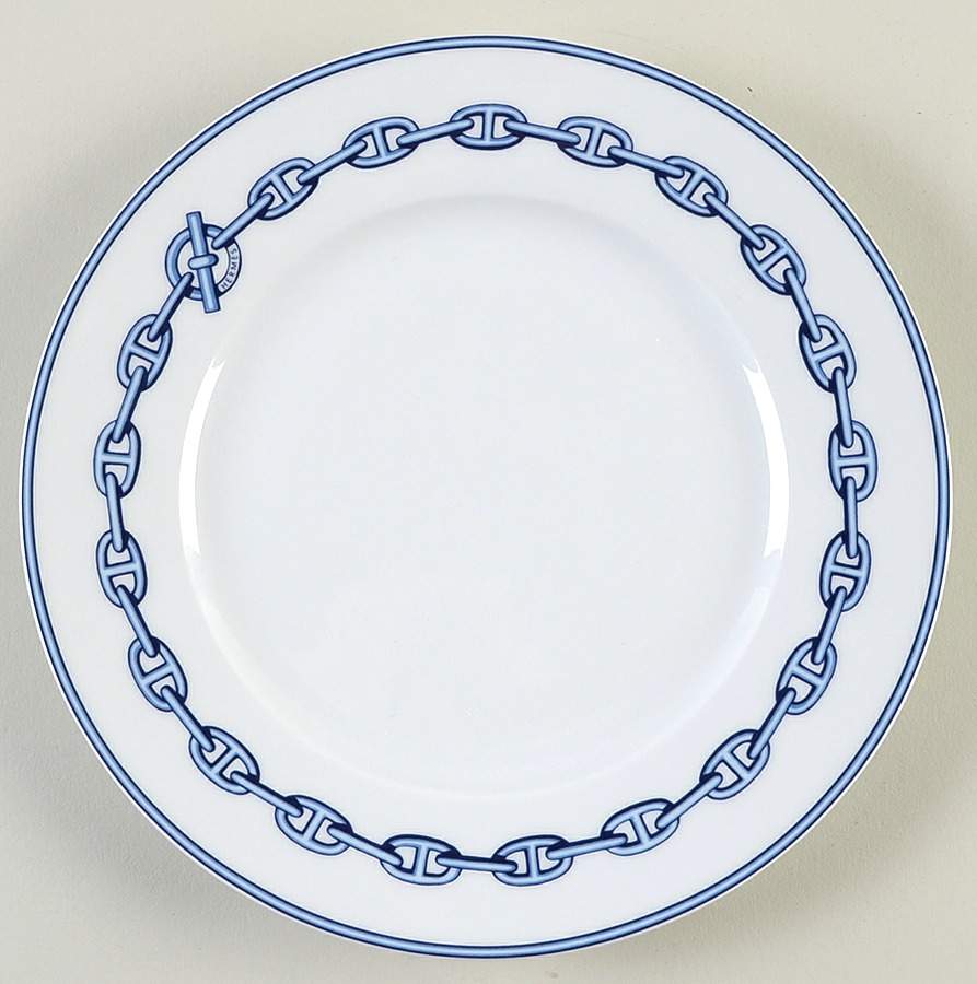 Chaine D'Ancre (Blue) Salad/Dessert Plate by Hermes-1