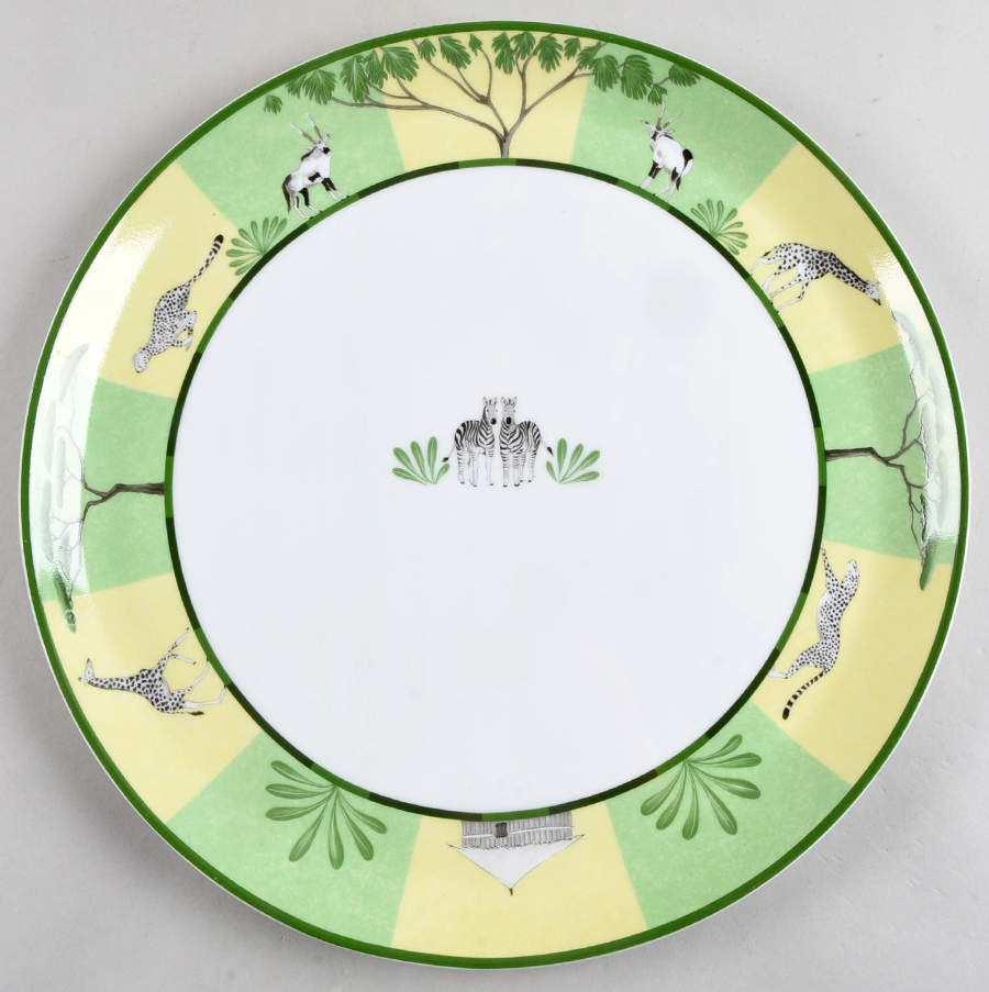 Africa Green-Yellow 12" Tart Plate by Hermes-1