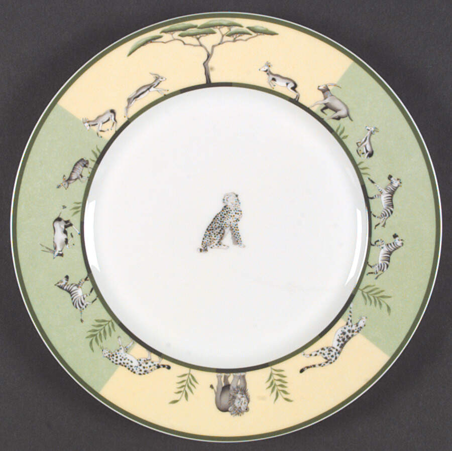 Africa Green-Yellow Dinner Plate by Hermes-1