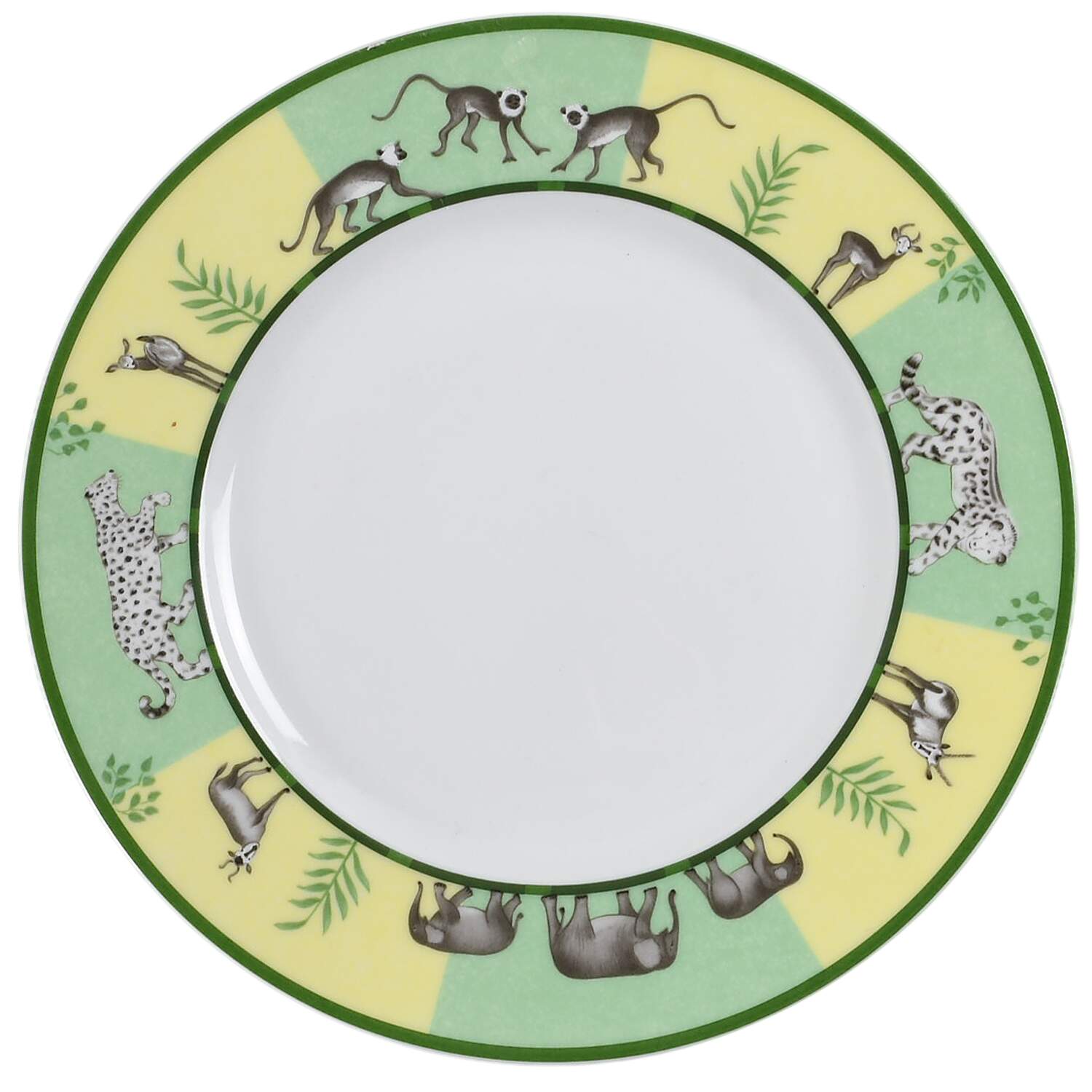 Africa Green-Yellow Salad Plate by Hermes-1