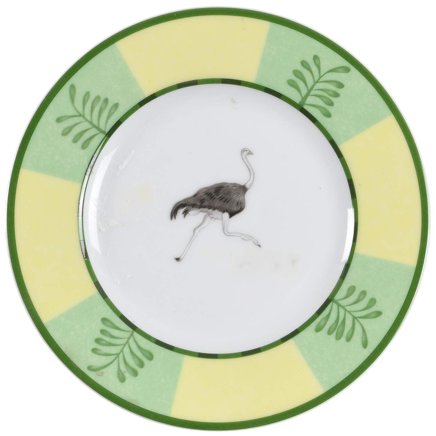 Africa Green-Yellow Bread & Butter Plate by Hermes-1