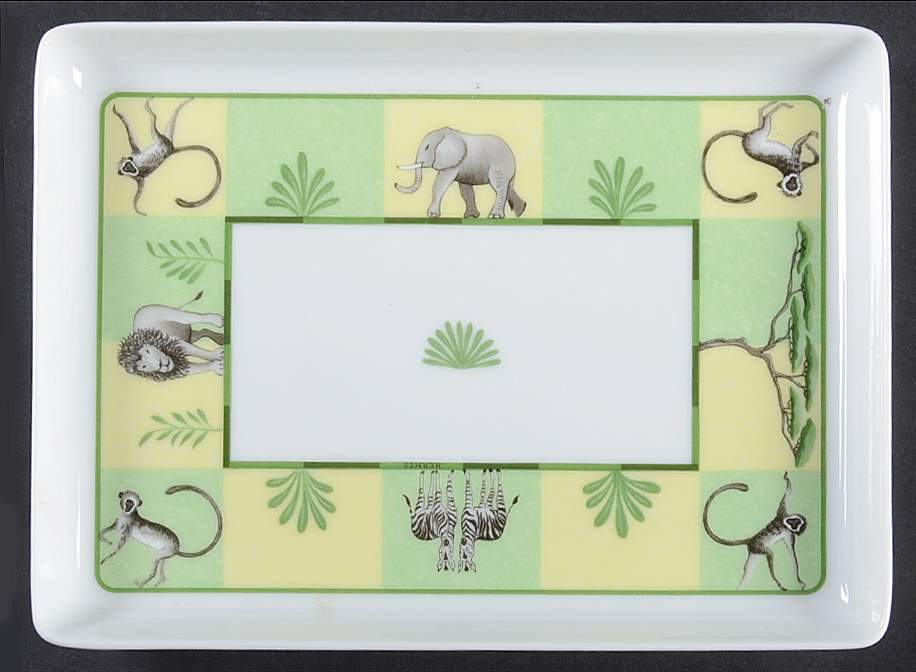 Africa Green-Yellow 6" Rectangular Tray by Hermes-1