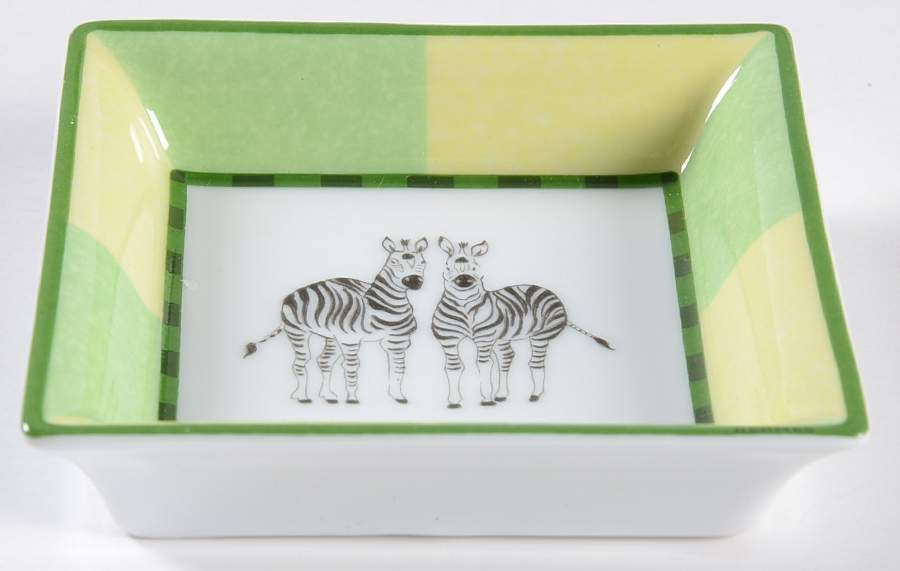 Africa Green-Yellow Small Ashtray by Hermes-1