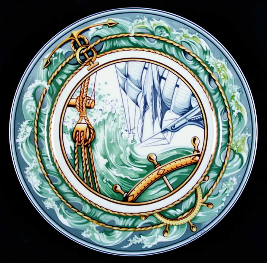 Patchwork Bourrasque Dessert/Pie Plate by Hermes-1