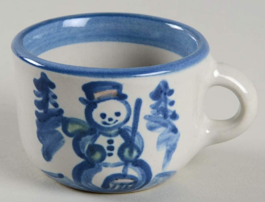 Snowman Flat Demitasse Cup by M A Hadley-1