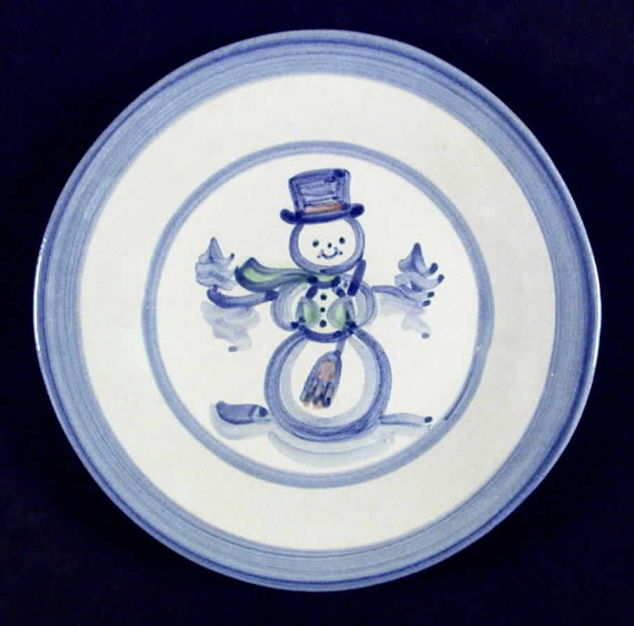 Snowman Luncheon Plate by M A Hadley-1