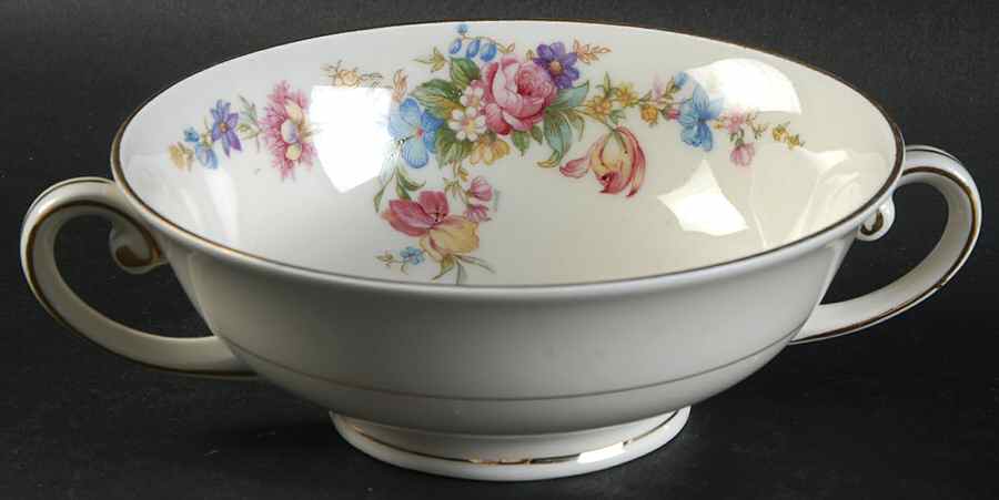 HWC5 Footed Cream Soup Bowl by HW (Germany, Czech)-1