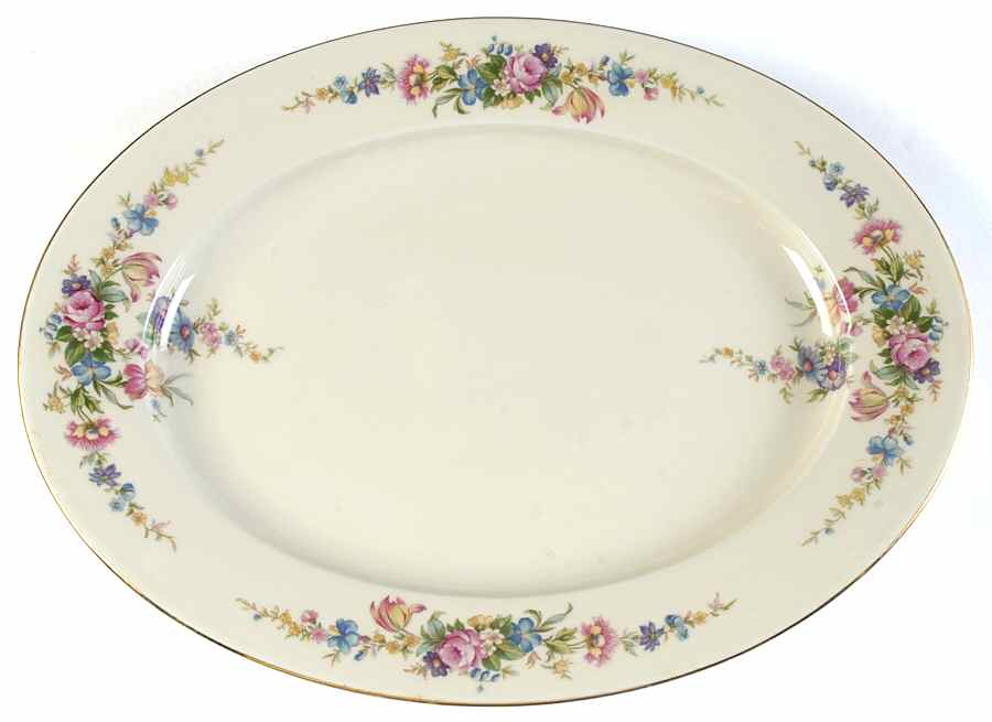 HWC5 15" Oval Serving Platter by HW (Germany, Czech)-1