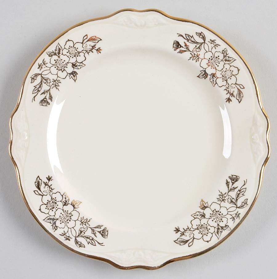 Woodland Gold Bread & Butter Plate by Homer Laughlin -1