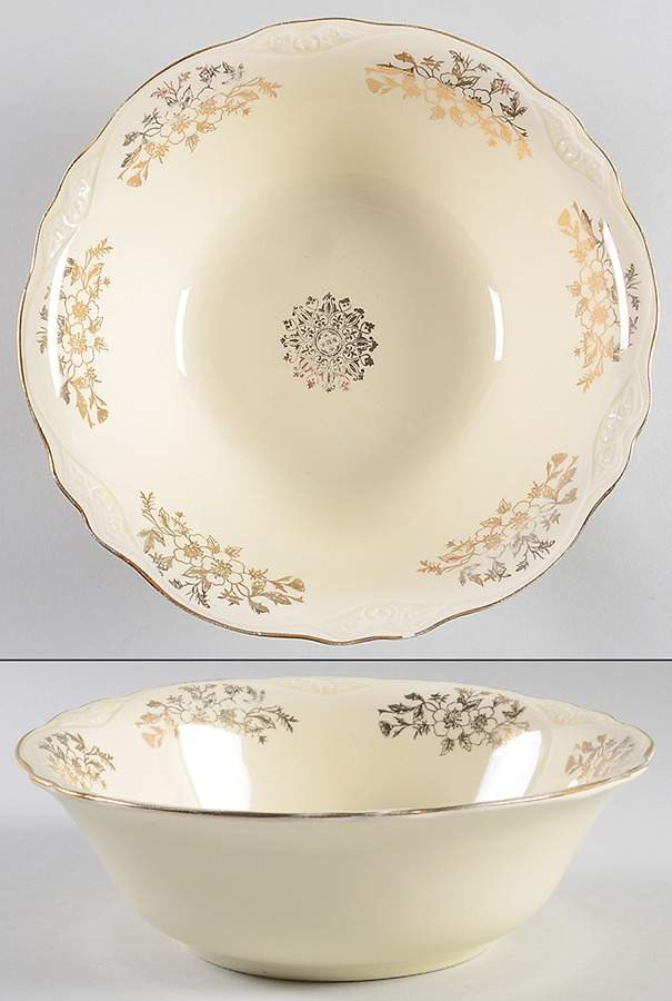 Woodland Gold 8" Round Vegetable Bowl by Homer Laughlin -1