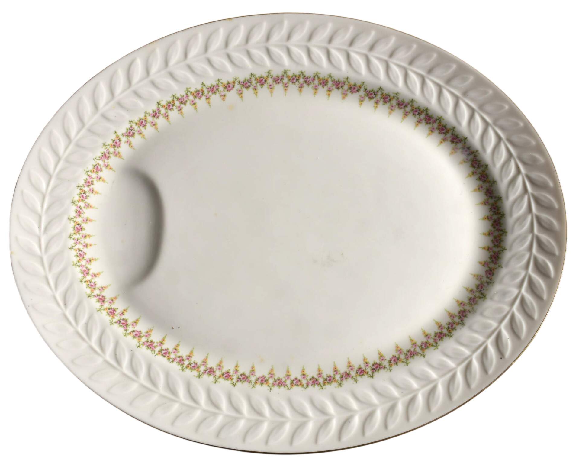 Ashley (Greylock Shape) 14" Oval Serving Platter by Haviland-1