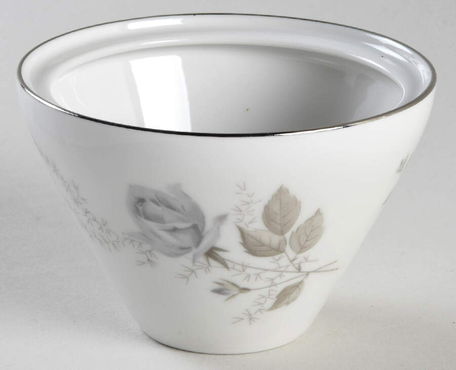 Grey Rose Sugar Bowl No Lid by Heinrich - H&C-1