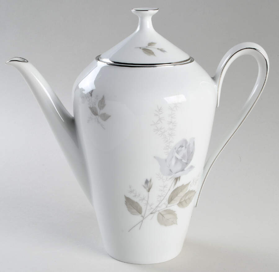 Grey Rose Coffee Pot & Lid by Heinrich - H&C-1