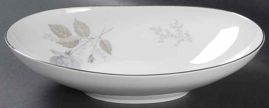 Grey Rose 10" Oval Vegetable Bowl by Heinrich - H&C-1