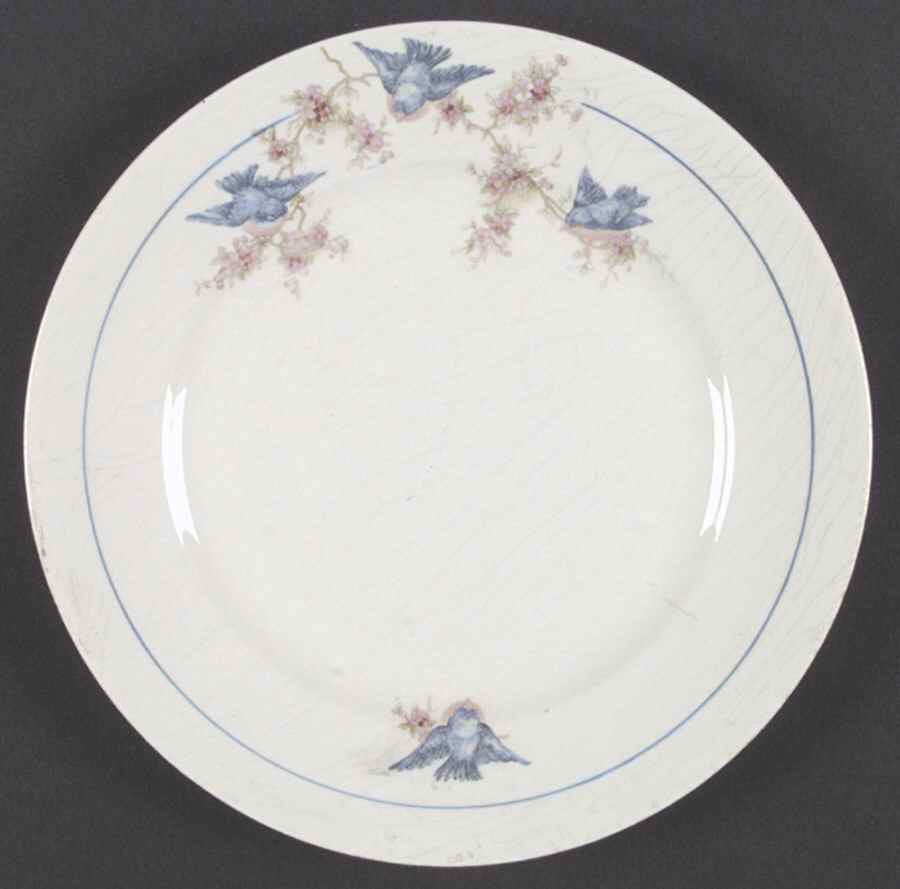 Bluebird (No Trim, Blue Band) Dinner Plate by Homer Laughlin -1