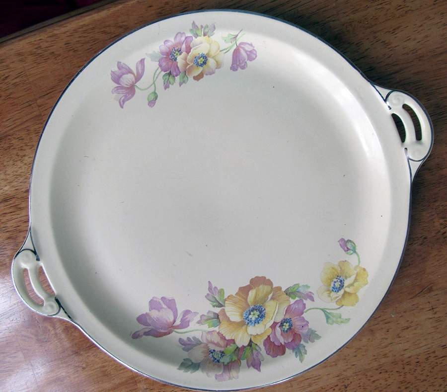 W6433 Handled Cake Plate by Homer Laughlin -1