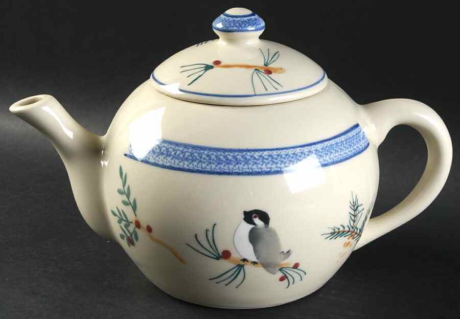 Chickadee and Pine Teapot & Lid by Hartstone-1