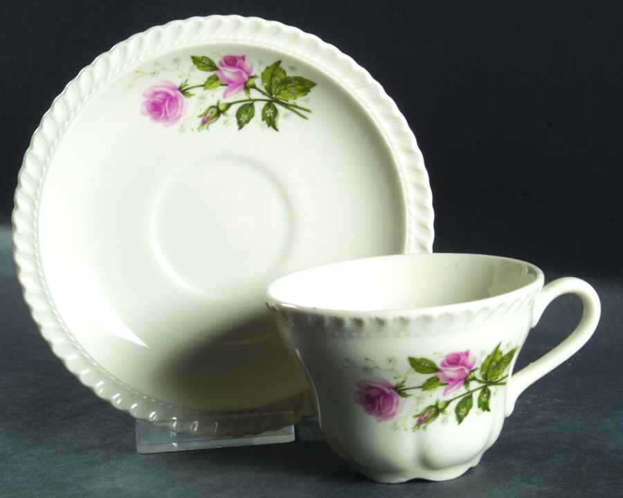 HAR64 Flat Cup & Saucer Set by Harker-1