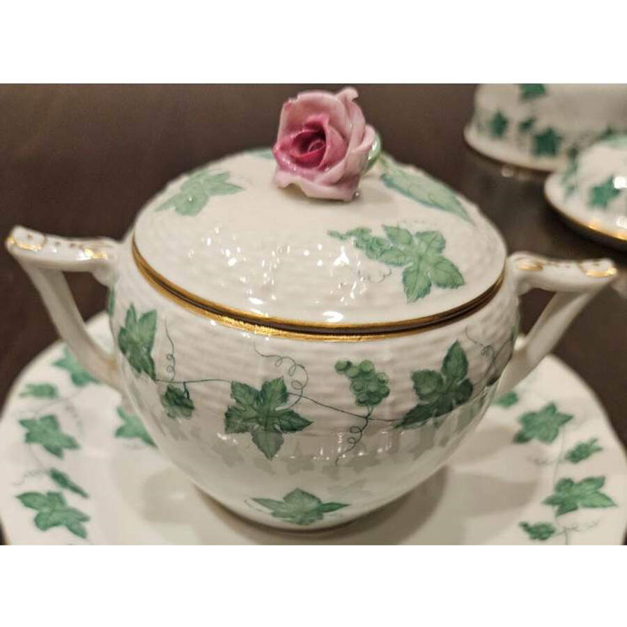 SZGV Sugar Bowl & Lid by Herend-1