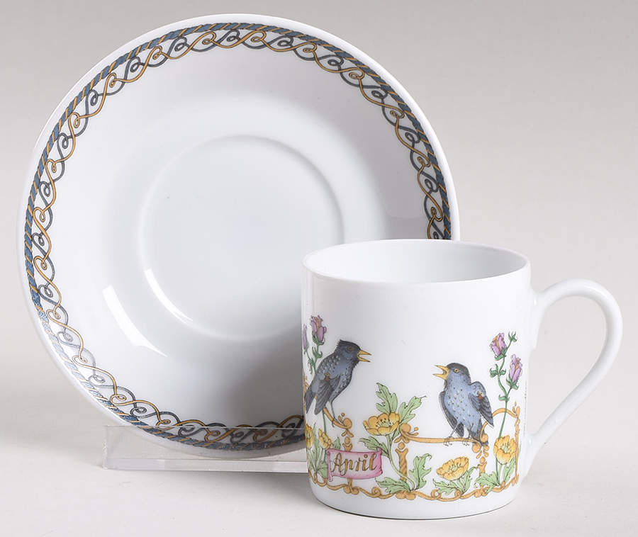 Months of the Year Flat Demitasse Cup & Saucer Set by Hutschenreuther-1