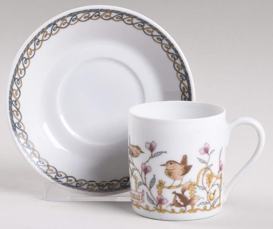 Months of the Year Flat Demitasse Cup & Saucer Set by Hutschenreuther-1