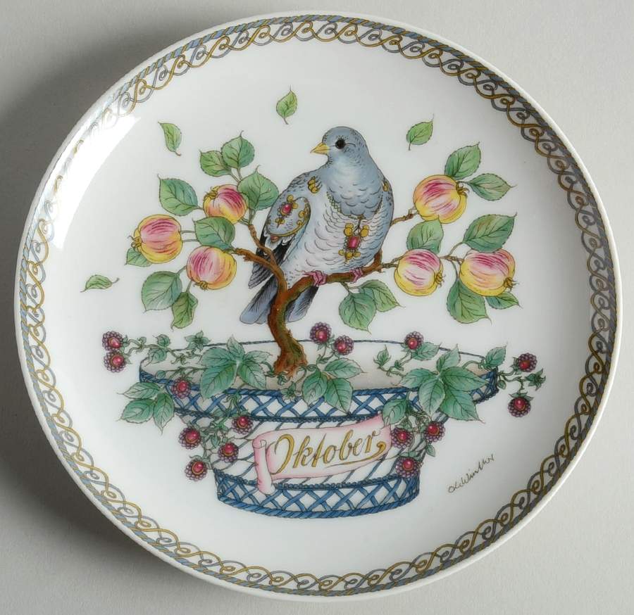 Months of the Year Bread & Butter Plate by Hutschenreuther-1