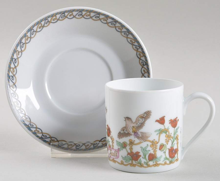 Months of the Year Flat Demitasse Cup & Saucer Set by Hutschenreuther-1