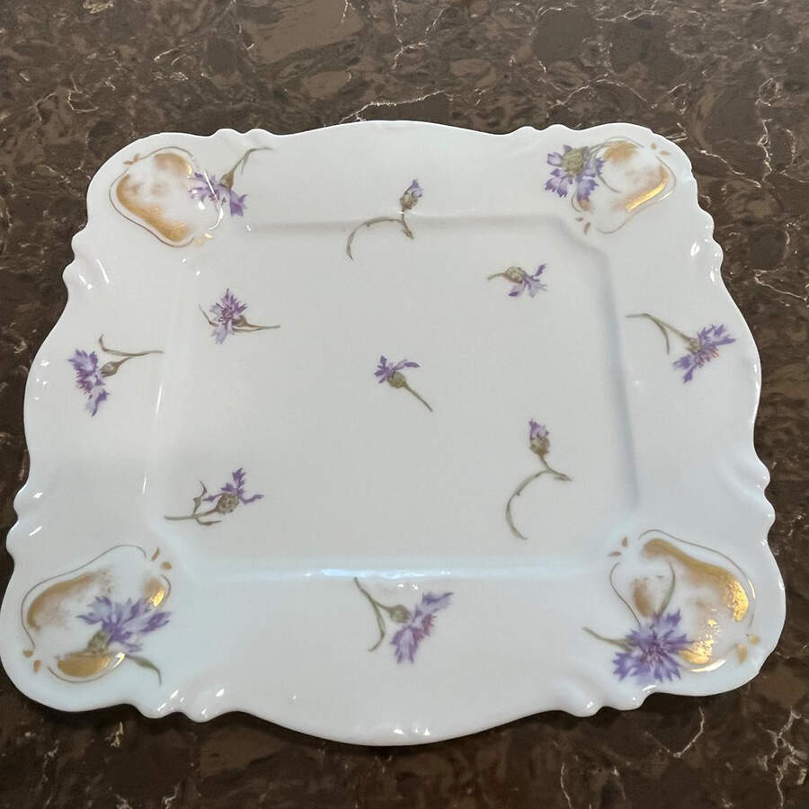 Schleiger 1029-2 Square Cake Plate by Haviland-1